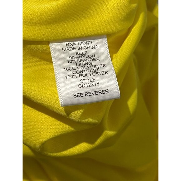 Revolve NSR Dress Midi Yellow Lace Floral Twist Front Sleeveless - Picture 16 of 16